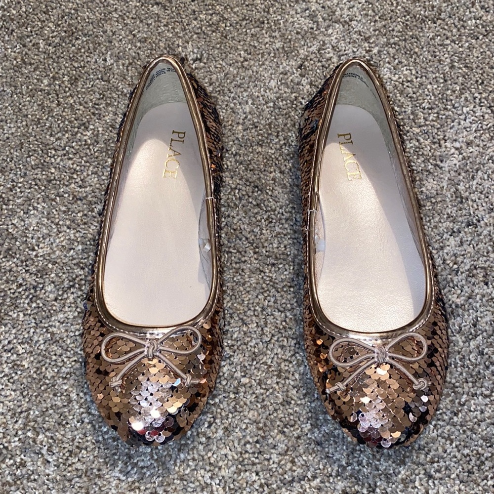 Girls sequin ballet flats